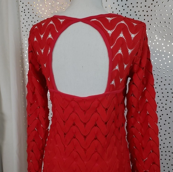 Free People Wild Thing Mini Dress in Strawberry - Picture 6 of 7